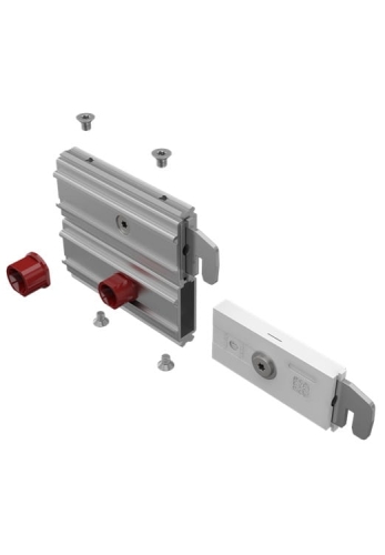 Adapter z 2 zamkami zaciskowymi, prawy, 120 mm (M 1124)